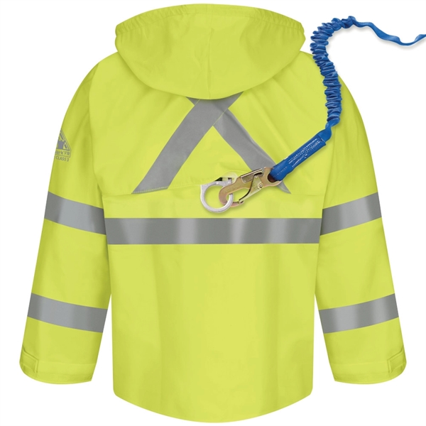Bulwark Men's Hi-Visibility Flame-Resistant Rain Jacket - Bulwark Men's Hi-Visibility Flame-Resistant Rain Jacket - Image 2 of 2