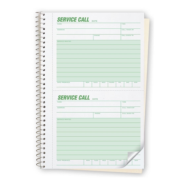 Custom Service Call Books, Carbonless