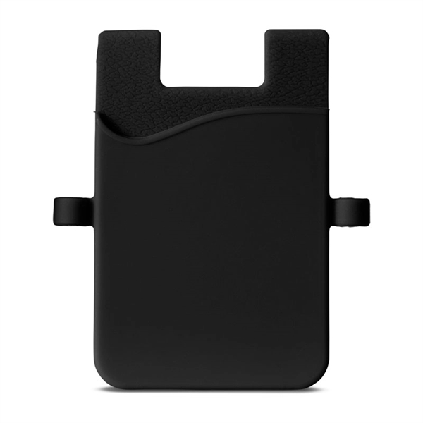 Silicone Smartphone Pocket with Earbud Loops - Silicone Smartphone Pocket with Earbud Loops - Image 1 of 5