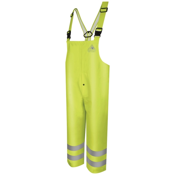 Bulwark Men's Hi-Vis Flame-Resistant Rain Bib Overalls - Bulwark Men's Hi-Vis Flame-Resistant Rain Bib Overalls - Image 0 of 1