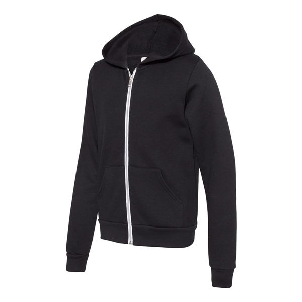 BELLA + CANVAS Youth Sponge Fleece Full-Zip Hoodie - BELLA + CANVAS Youth Sponge Fleece Full-Zip Hoodie - Image 11 of 15