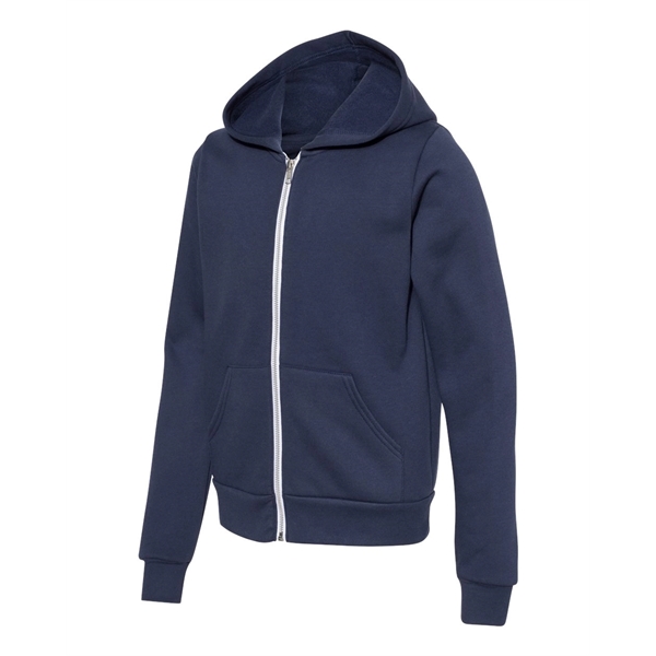 BELLA + CANVAS Youth Sponge Fleece Full-Zip Hoodie - BELLA + CANVAS Youth Sponge Fleece Full-Zip Hoodie - Image 12 of 15
