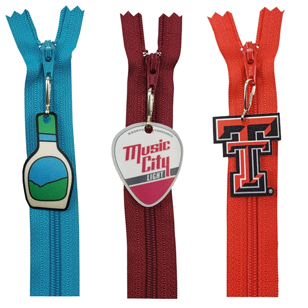 Custom Full Color Dye Sublimation Zipper Pulls - Custom Full Color Dye Sublimation Zipper Pulls - Image 1 of 5