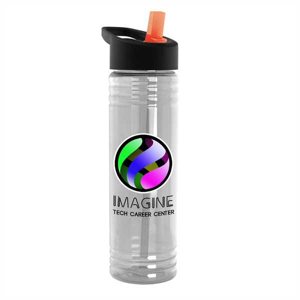 24 oz Slim Fit Water Bottles with Flip Straw - Digital