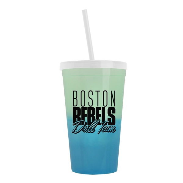 22 Oz. Cool Color Change Straw Tumbler - 22 Oz. Cool Color Change Straw Tumbler - Image 2 of 11