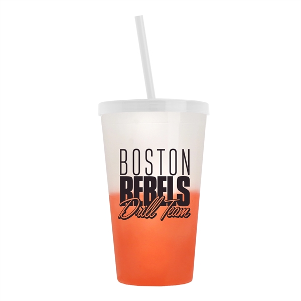 22 Oz. Cool Color Change Straw Tumbler - 22 Oz. Cool Color Change Straw Tumbler - Image 10 of 11