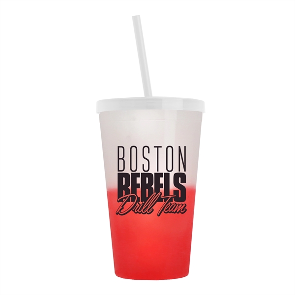 22 Oz. Cool Color Change Straw Tumbler - 22 Oz. Cool Color Change Straw Tumbler - Image 3 of 11