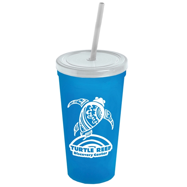 24 Oz. Stadium Cup With Straw And Lid - 24 Oz. Stadium Cup With Straw And Lid - Image 5 of 15