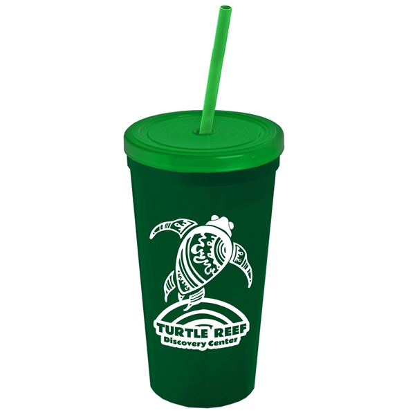 24 Oz. Stadium Cup With Straw And Lid - 24 Oz. Stadium Cup With Straw And Lid - Image 6 of 15