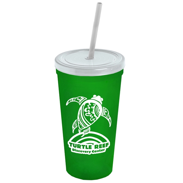 24 Oz. Stadium Cup With Straw And Lid - 24 Oz. Stadium Cup With Straw And Lid - Image 7 of 15