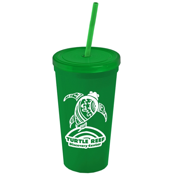 24 Oz. Stadium Cup With Straw And Lid - 24 Oz. Stadium Cup With Straw And Lid - Image 8 of 15