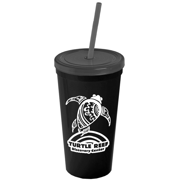24 Oz. Stadium Cup With Straw And Lid - 24 Oz. Stadium Cup With Straw And Lid - Image 12 of 15