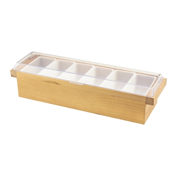 Wood-Domed Lid Condiment Caddy - Wood-Domed Lid Condiment Caddy - Image 1 of 1