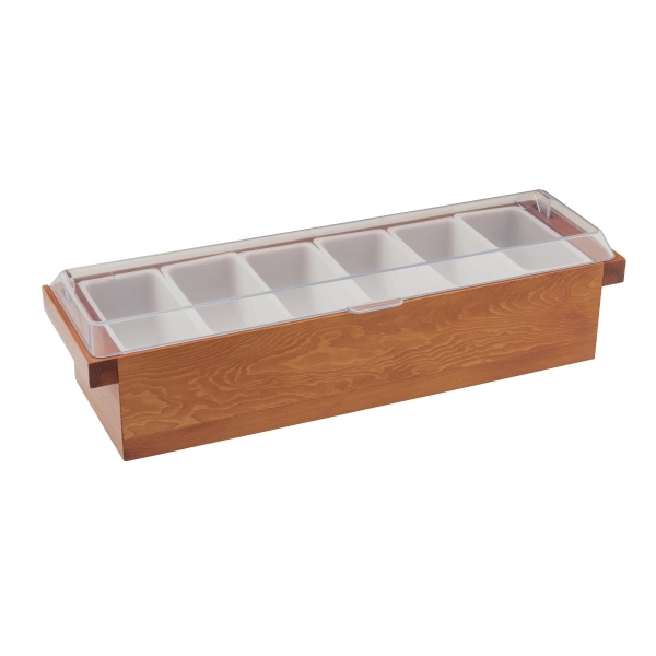 Wood-Domed Lid Condiment Caddy - Wood-Domed Lid Condiment Caddy - Image 1 of 1