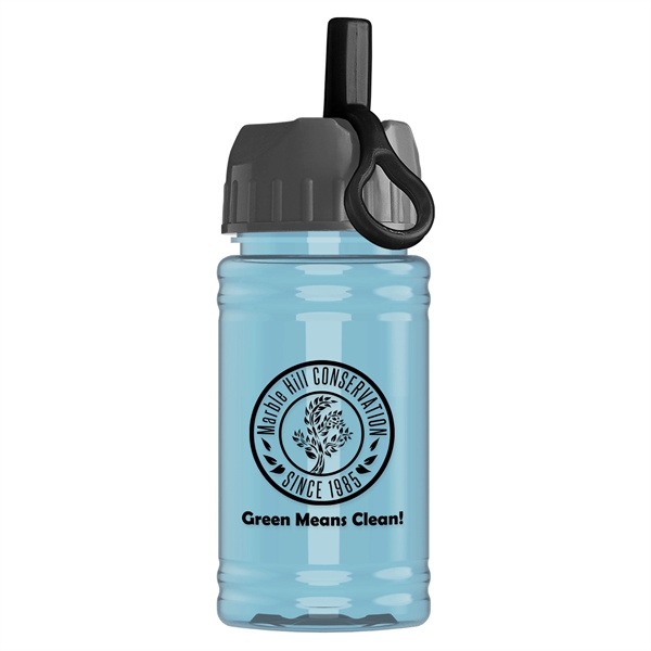 UpCycle - Mini 16 oz. rPet Sports Bottle with Ring Straw Lid - UpCycle - Mini 16 oz. rPet Sports Bottle with Ring Straw Lid - Image 0 of 7