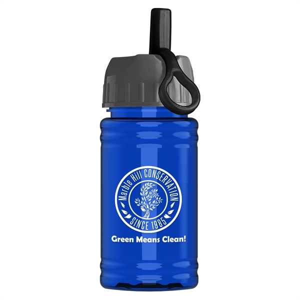 UpCycle - Mini 16 oz. rPet Sports Bottle with Ring Straw Lid - UpCycle - Mini 16 oz. rPet Sports Bottle with Ring Straw Lid - Image 1 of 7