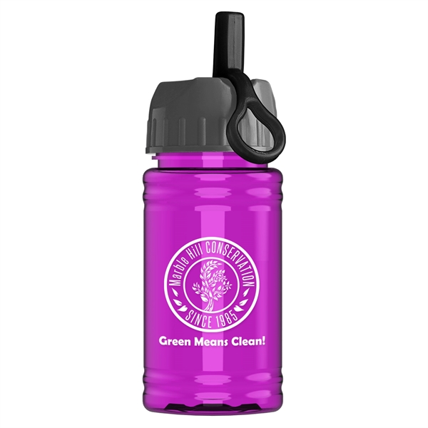 UpCycle - Mini 16 oz. rPet Sports Bottle with Ring Straw Lid - UpCycle - Mini 16 oz. rPet Sports Bottle with Ring Straw Lid - Image 3 of 7