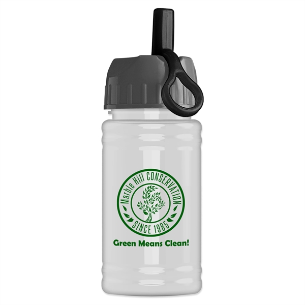 UpCycle - Mini 16 oz. rPet Sports Bottle with Ring Straw Lid - UpCycle - Mini 16 oz. rPet Sports Bottle with Ring Straw Lid - Image 7 of 7