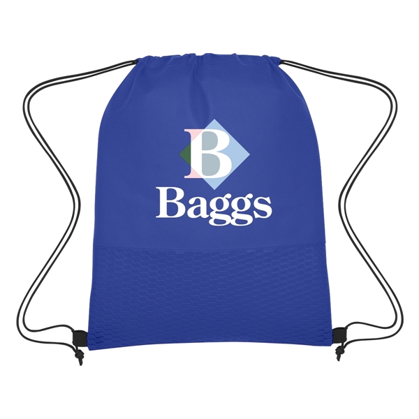 Wave Design Non-Woven Drawstring Bag - Wave Design Non-Woven Drawstring Bag - Image 11 of 24