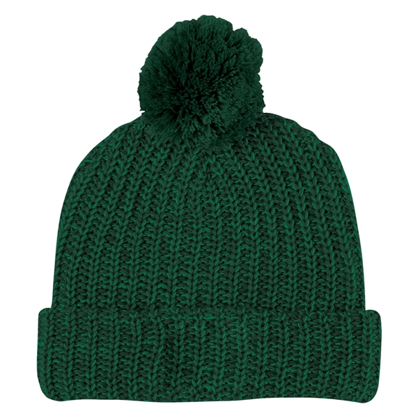 Grace Collection Pom Beanie With Cuff - Grace Collection Pom Beanie With Cuff - Image 52 of 52