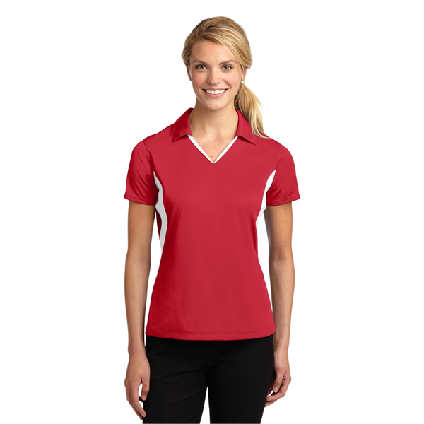 Sport-Tek Women's Side Blocked Micropique Sport-Wick Polo. - Sport-Tek Women's Side Blocked Micropique Sport-Wick Polo. - Image 21 of 31