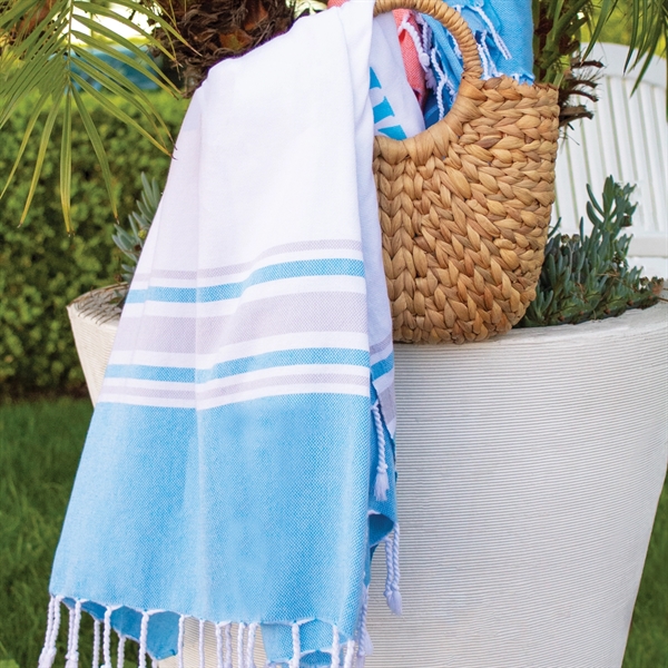 Turkish Peshtemal Beach Towel - Turkish Peshtemal Beach Towel - Image 4 of 4