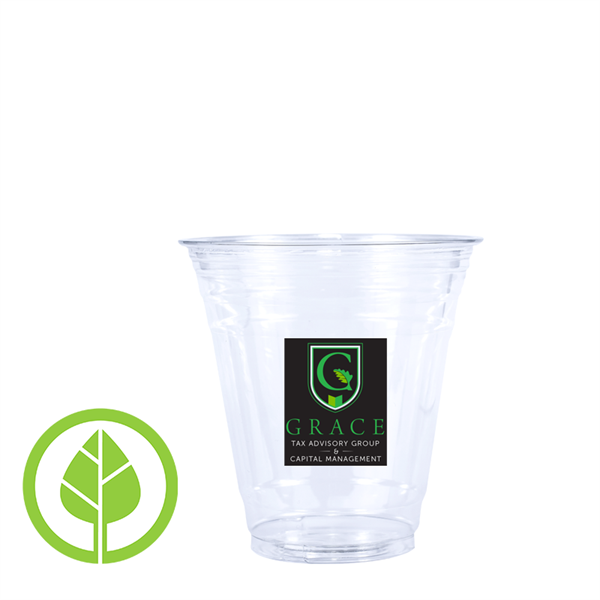12 oz. Compostable Eco-Friendly PLA Plastic Cup - 12 oz. Compostable Eco-Friendly PLA Plastic Cup - Image 1 of 2