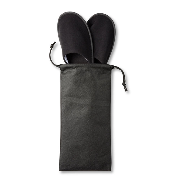 Women's travel slippers with on sale pouch