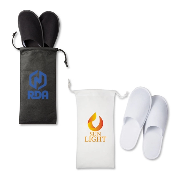 Travel Slippers in Pouch - Travel Slippers in Pouch - Image 0 of 2