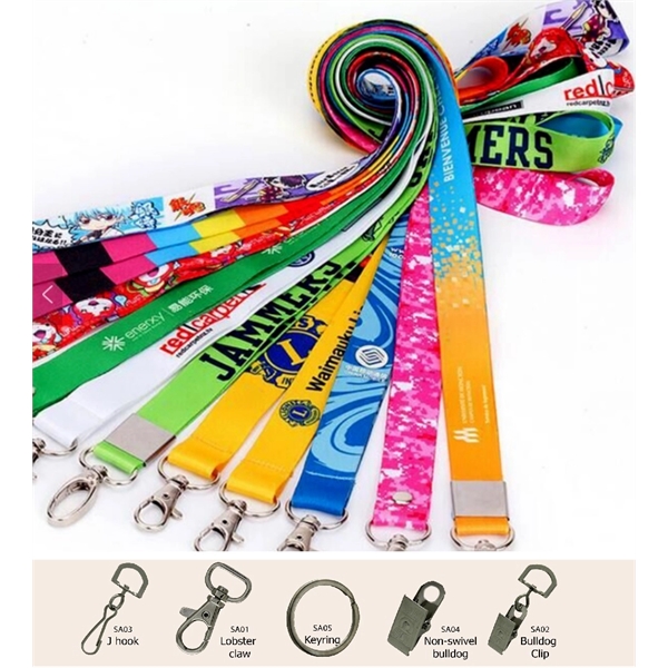 Sublimated 5/8 Lanyard Full color ID Badge Holder