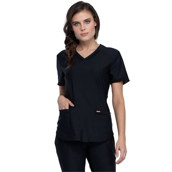 Cherokee - Form - Women's Curved Hemline V-Neck Top - Cherokee - Form - Women's Curved Hemline V-Neck Top - Image 0 of 29