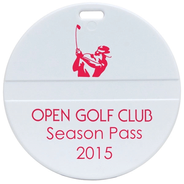 Round Golf Bag Tag - Round Golf Bag Tag - Image 1 of 2