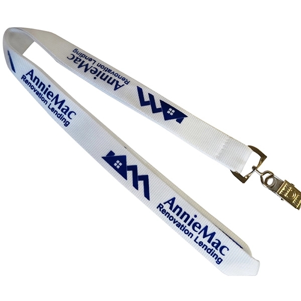 3/4" Silkscreen Custom Polyester Lanyards - 3/4" Silkscreen Custom Polyester Lanyards - Image 4 of 6