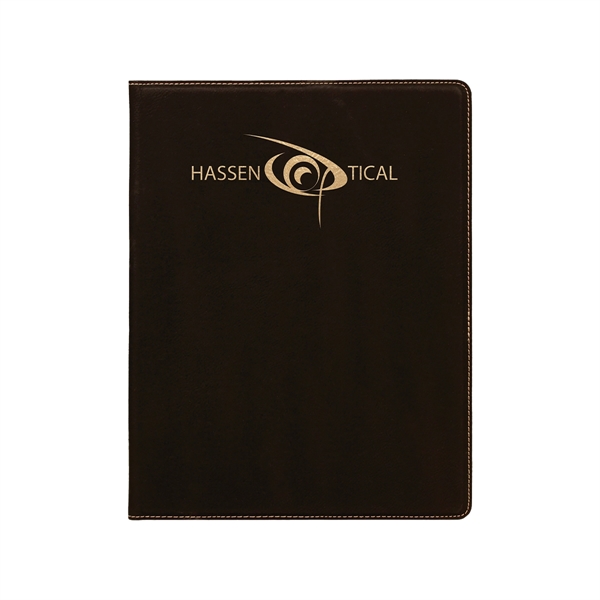 7" x 9" Leatherette Black/Gold Portfolio - 7" x 9" Leatherette Black/Gold Portfolio - Image 0 of 1