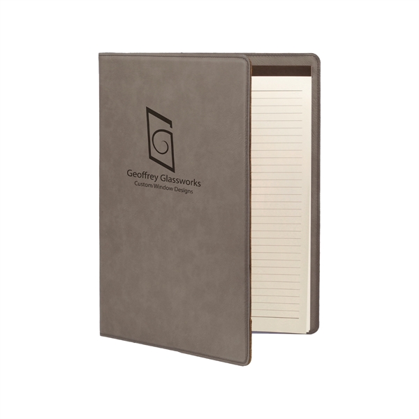 7" x 9" Leatherette Gray Portfolio - 7" x 9" Leatherette Gray Portfolio - Image 0 of 1