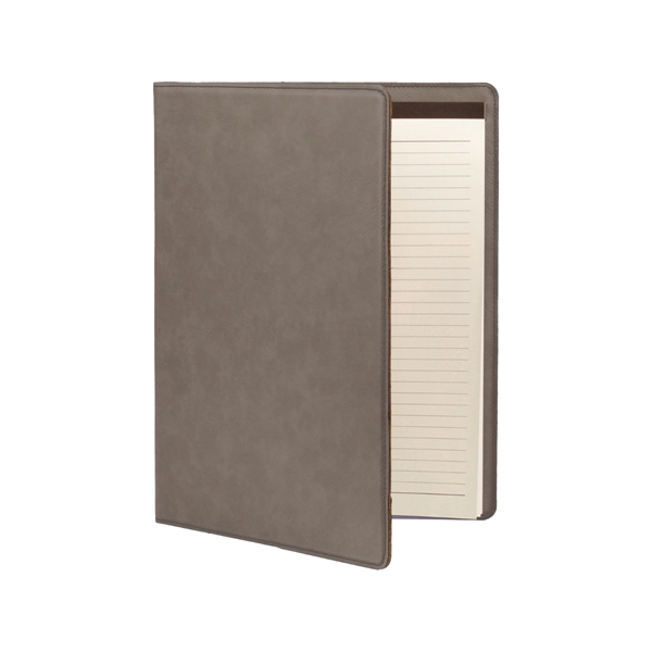 7" x 9" Leatherette Gray Portfolio - 7" x 9" Leatherette Gray Portfolio - Image 1 of 1