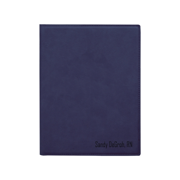 7" x 9" Leatherette Blue/Black Portfolio - 7" x 9" Leatherette Blue/Black Portfolio - Image 1 of 1
