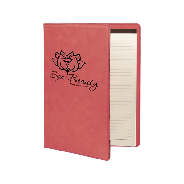 7" x 9" Leatherette Pink Portfolio - 7" x 9" Leatherette Pink Portfolio - Image 0 of 1