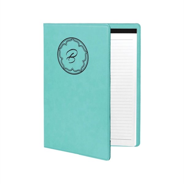 7" x 9" Leatherette Teal Portfolio - 7" x 9" Leatherette Teal Portfolio - Image 0 of 1
