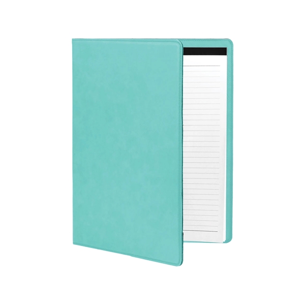 7" x 9" Leatherette Teal Portfolio - 7" x 9" Leatherette Teal Portfolio - Image 1 of 1
