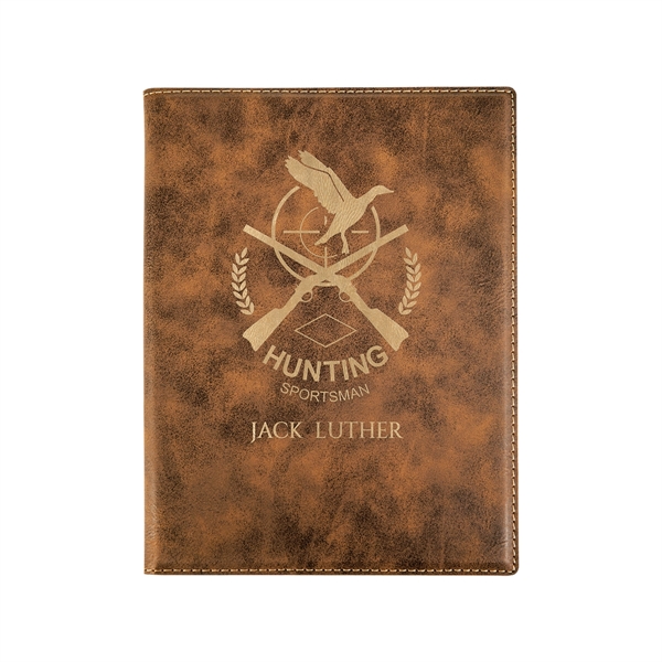 7" x 9" Leatherette Rustic/Gold Portfolio - 7" x 9" Leatherette Rustic/Gold Portfolio - Image 0 of 1