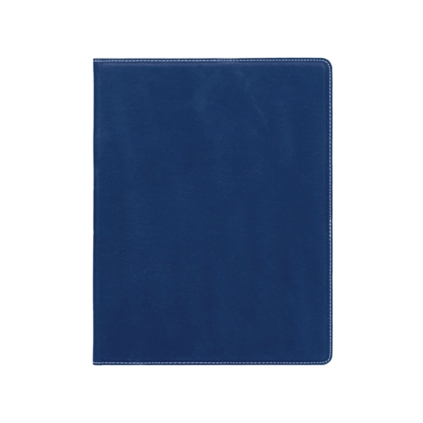 7" x 9" Leatherette Blue/Silver Portfolio - 7" x 9" Leatherette Blue/Silver Portfolio - Image 1 of 1