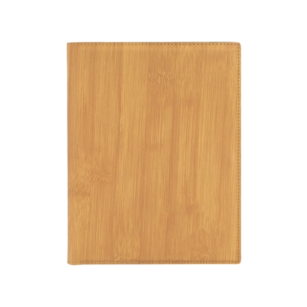 7" x 9" Leatherette Bamboo Portfolio - 7" x 9" Leatherette Bamboo Portfolio - Image 1 of 1