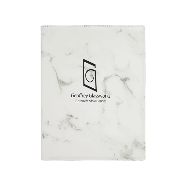 7" x 9" Leatherette Marble Portfolio - 7" x 9" Leatherette Marble Portfolio - Image 0 of 1