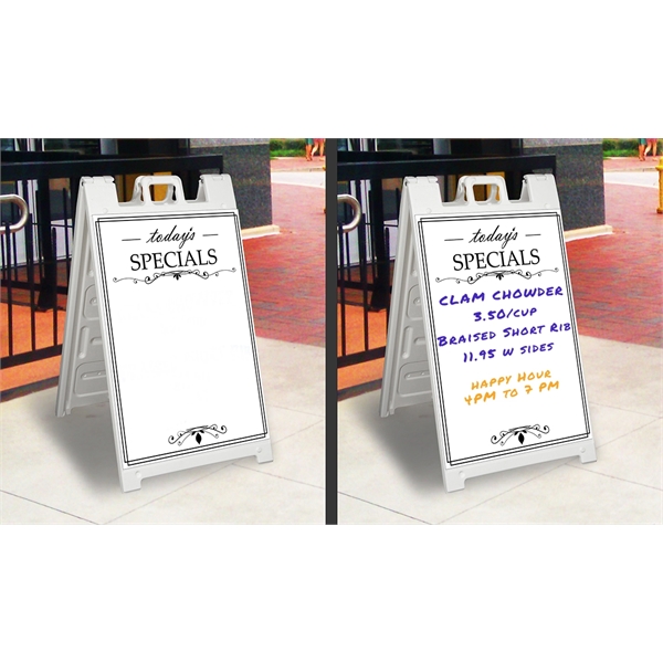 Black Standard Sandwich Board Display - Dry Erase - Black Standard Sandwich Board Display - Dry Erase - Image 0 of 0