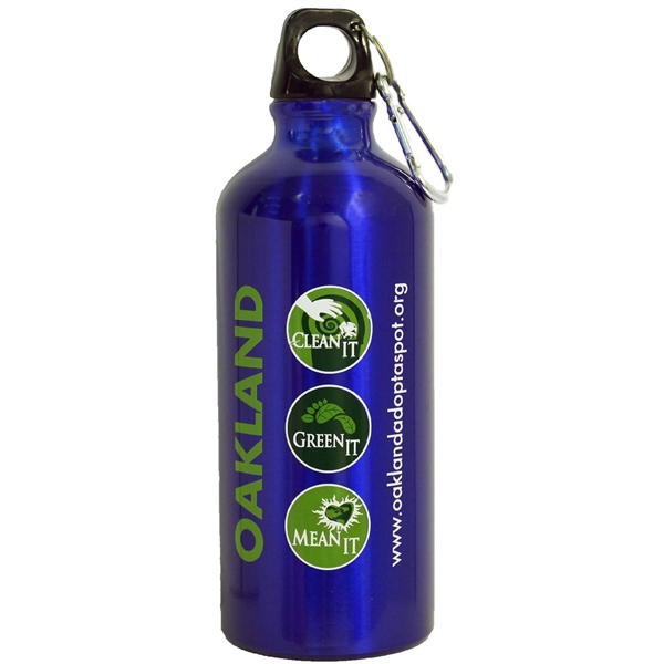 Aluminum Water bottle w/Carabiner - Aluminum Water bottle w/Carabiner - Image 2 of 8