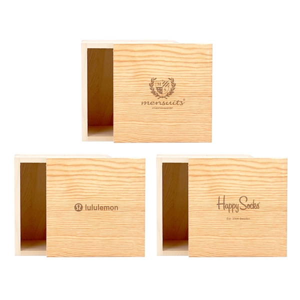 4 x 4 Small Square Wooden Box