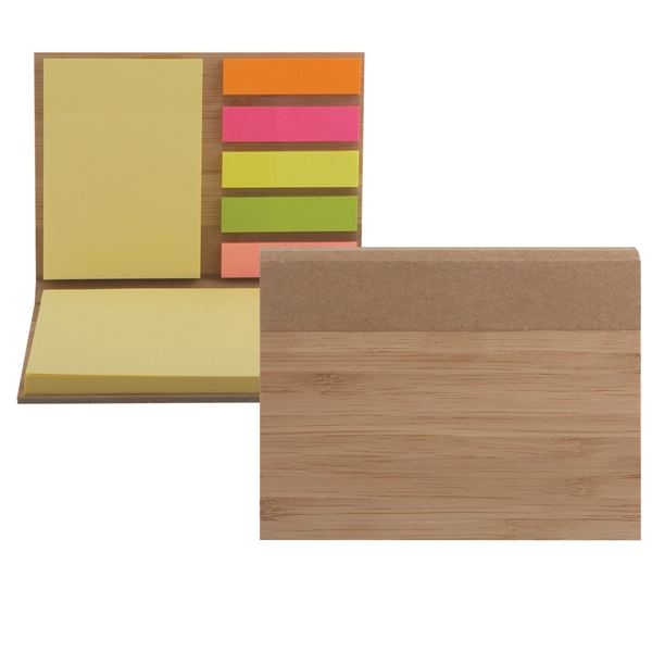 Bamboo Sticky Note Pad - Full Color - Bamboo Sticky Note Pad - Full Color - Image 1 of 1