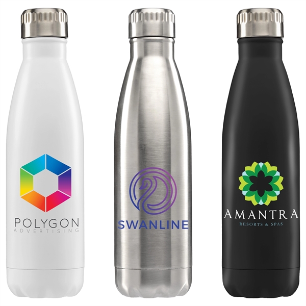 Ibiza - 17oz. Double Wall Stainless Bottle - Full Color - Ibiza - 17oz. Double Wall Stainless Bottle - Full Color - Image 0 of 6