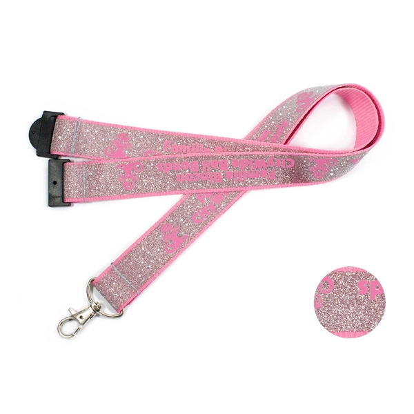 Custom Glitter Lanyards - Custom Glitter Lanyards - Image 1 of 3